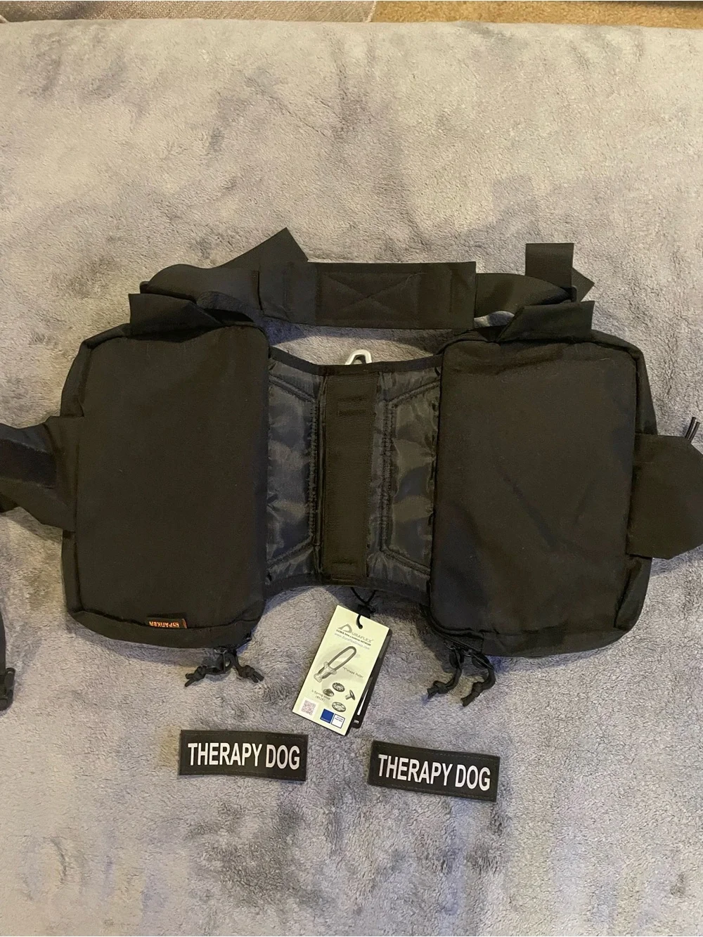 Excellent Elite Spanker Dog Pack Hiking Backpack for Large Dogs Black 2 Compart